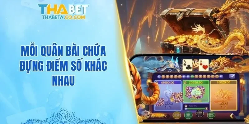 Mỗi quân bài chứa đựng điểm số khác nhau